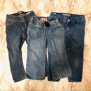 Lot of 3 girls denim jeans. Great Condition!